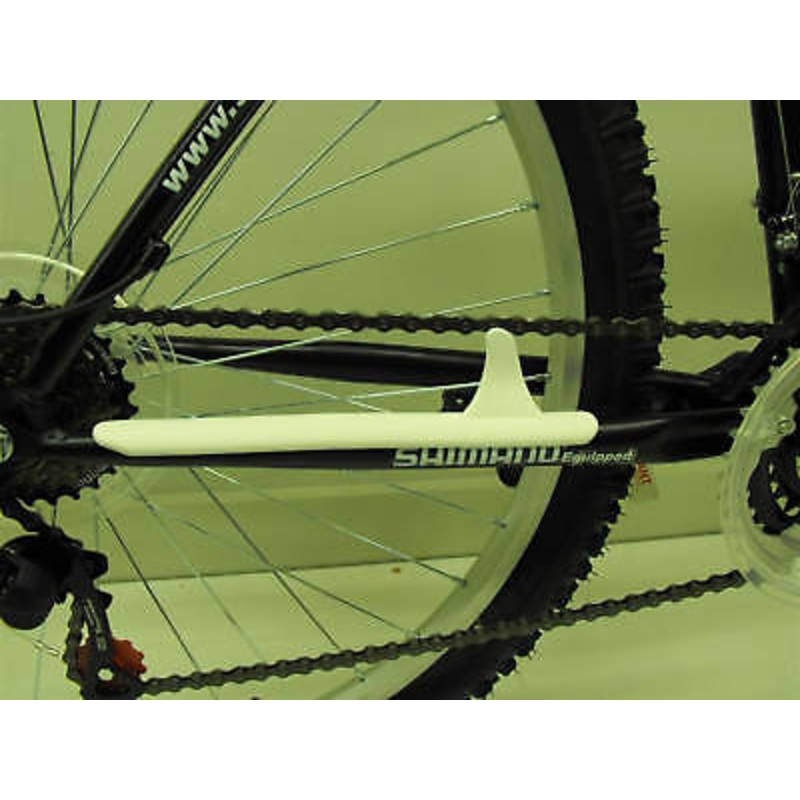 SHARKFIN MOUNTAIN BIKE, FIXIE,SPORTS BIKE,BMX CHAINSTAY PROTECTOR NOS WHITE