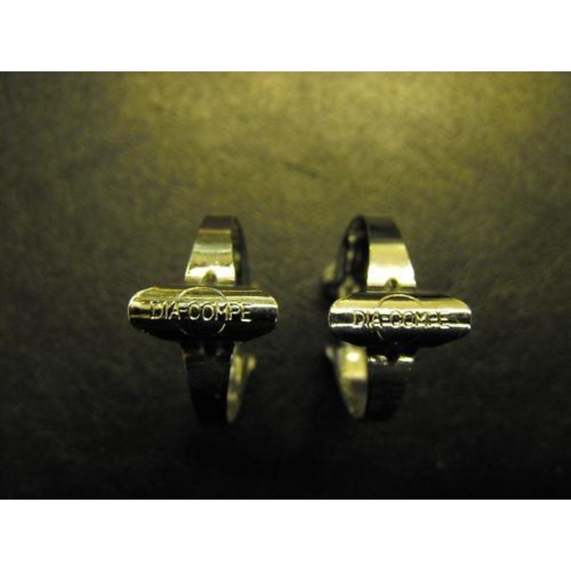 2x VINTAGE DIA COMPE CABLE CLIPS GENUINE MADE IN 1970s SCREW FIT CABLE CLIPS NOS