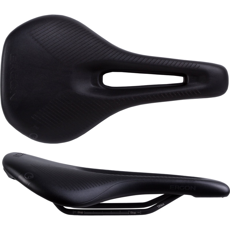 Ergon SR Pro Saddle – TiNnox Black Womens Medium/Large