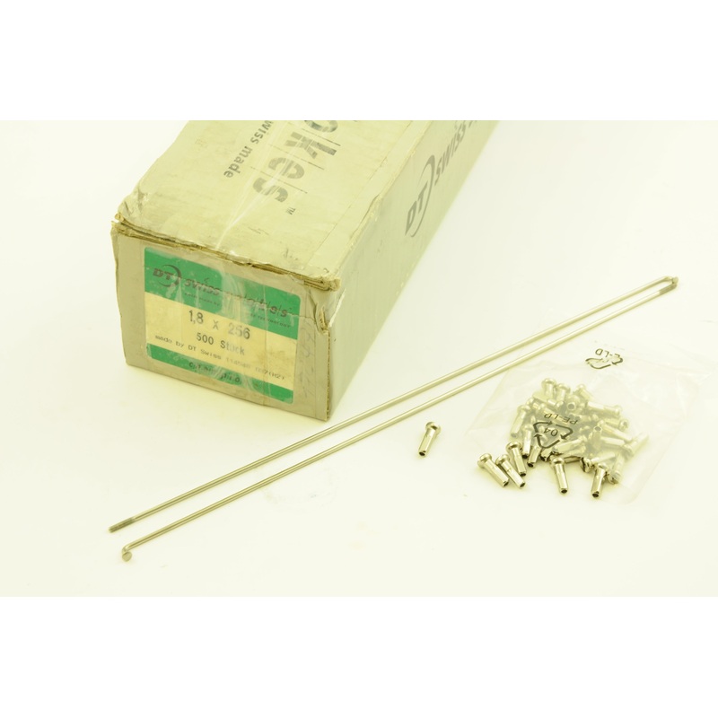 18 X DT Swiss Champion 1.8mm 15g Stainless Steel Chrome Bike Spokes With 18 X Brass Nipples Choose Your Length