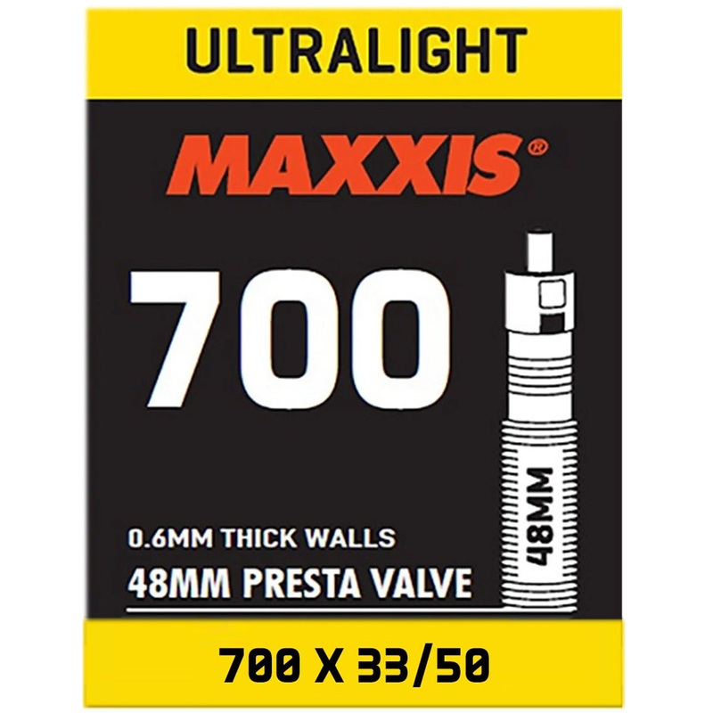 Camera d’aria Maxxis Ultralight 700×33/50 – Presta 48 mm
