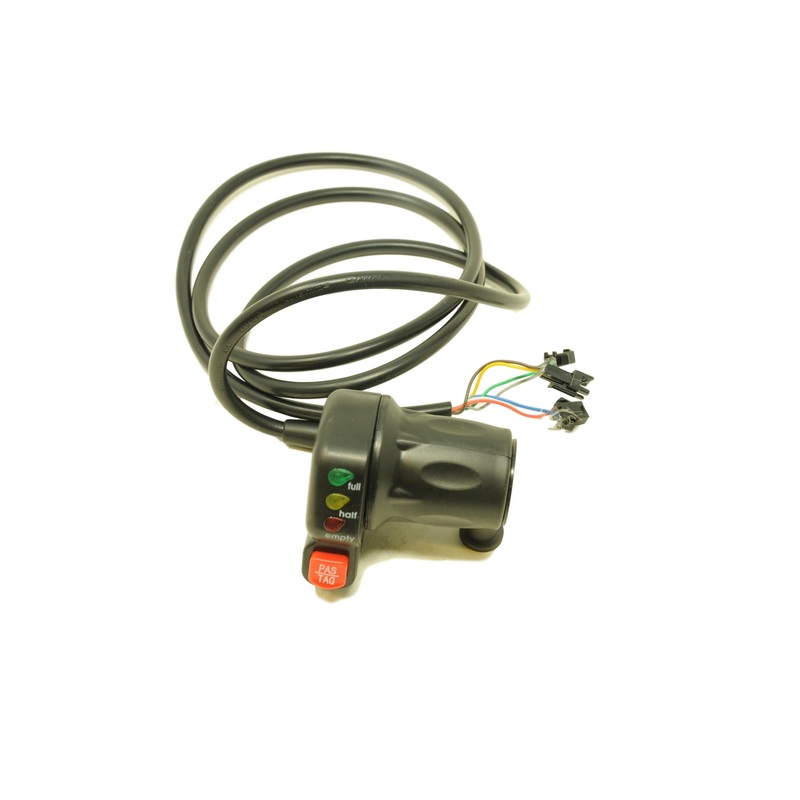 TWIST THROTTLE CURRIE, AMMACO & OTHER E-BIKE 24 VOLT  LENGTH PEDAL ASSIST- THROTTLE ONLY