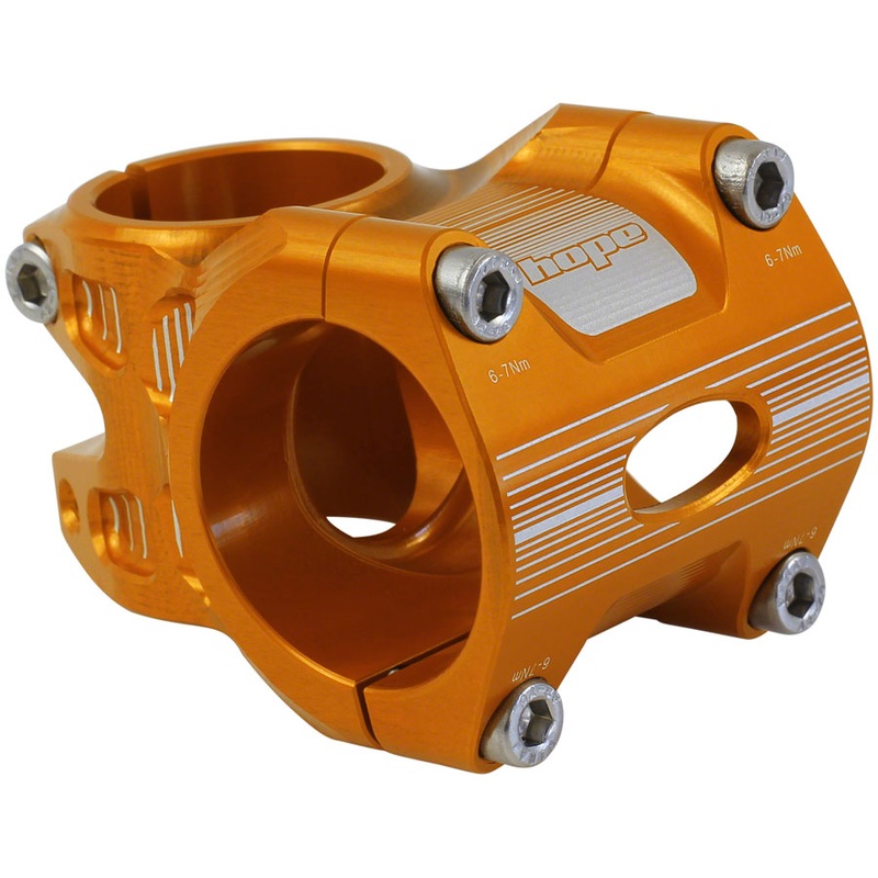 Hope AM/Freeride Stem – 35mm 35 Clamp +/-0 1 1/8 Aluminum Orange