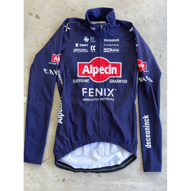 Winter Gabba Jacket Medium Long Sleeve – Thermal windproof water resistant cycling Jacket/Jersey | Kalas | Blue | Alpecin Fenix  | Pro Cycling Kit