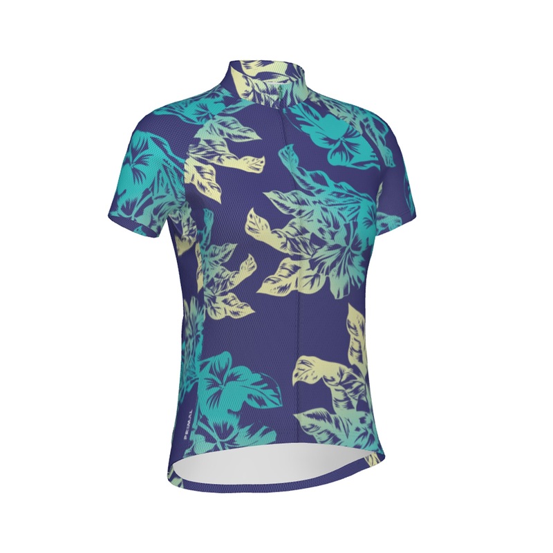 Floral – Green and Blue Jersey