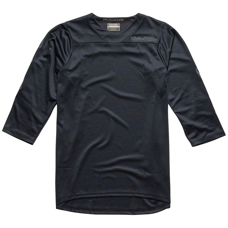 Ruckus 3/4 Jersey Solid Black|BLACK|SM|MD|LG|XL|2X