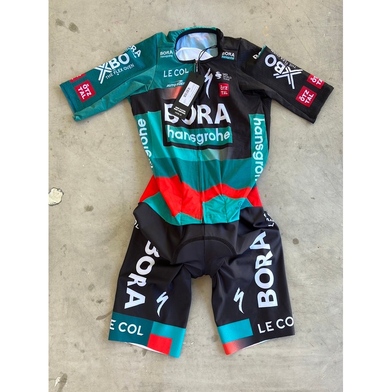 Aero Race Suit Short Sleeve With Pockets | Le Col | Bora Hansgrohe | Pro-Issued Cycling Kit