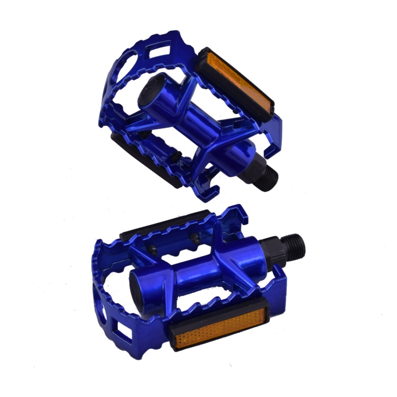 Anodised Blue Alloy 9-16 MTB Pedals One Piece Lightweight Boron Axle 50% OFF RRP