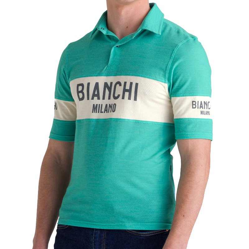 Polo Bianchi Milano Retro – Celeste
