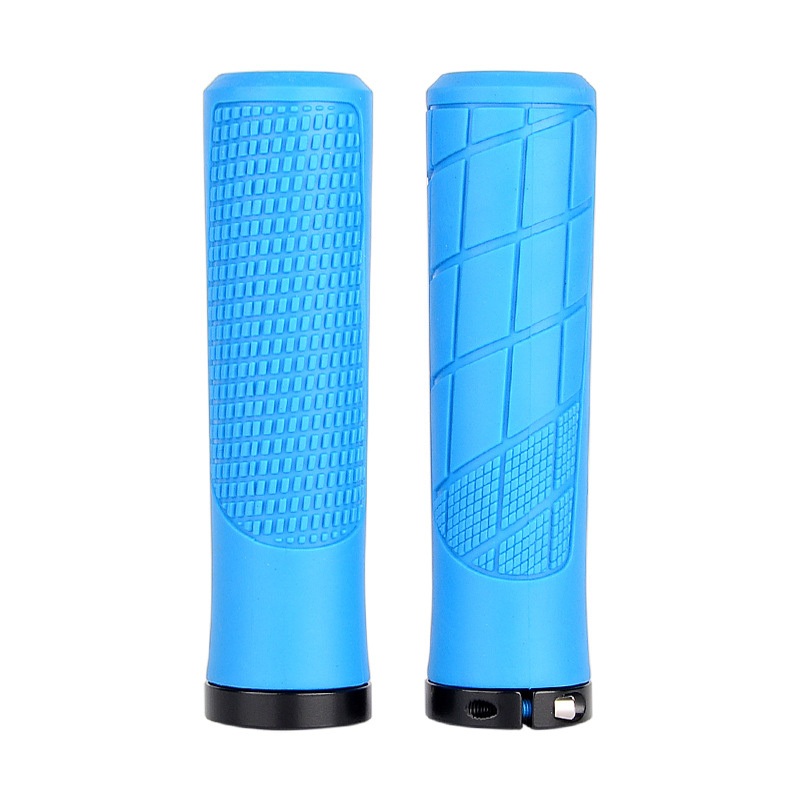 Rubber Handle Set Mountain Bike Grip Single Lock Handle Set Non-Slip Shock Folding Handlebar Cover