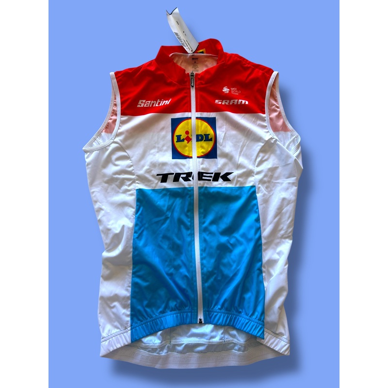 Wind Vest Luxembourg Champion Team-Issued Gilet | Santini | Lidl  Trek | Pro Cycling Kit