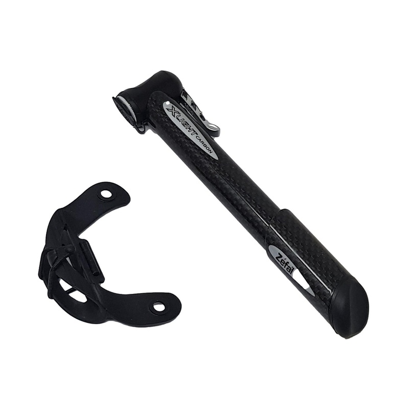 ZEFAL X-LIGHT Carbon 165mm Bicycle Bike Mini Pump Turn Lock System Ultra Lightweight With Mounting Clip