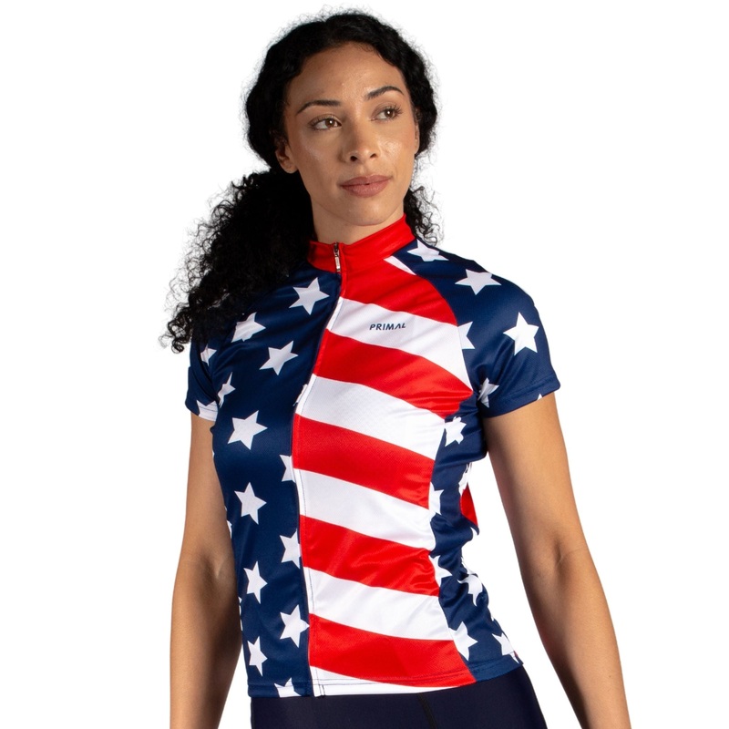 American Flag Women’s Sport Cut Jersey