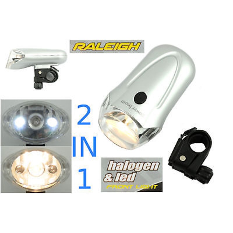 RALEIGH 2-IN-1 HALOGEN & LED FRONT LAMP HEAD LIGHT
