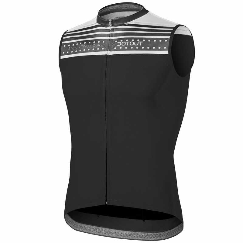 Maglia senza maniche Dotout Flash – Nero bianco