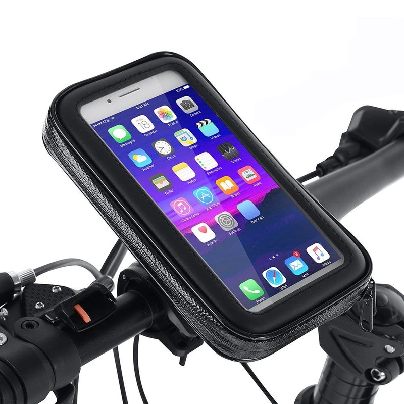 7-Inch Waterproof Bike Phone Bag – Top Tube Handlebar Mount, XXL