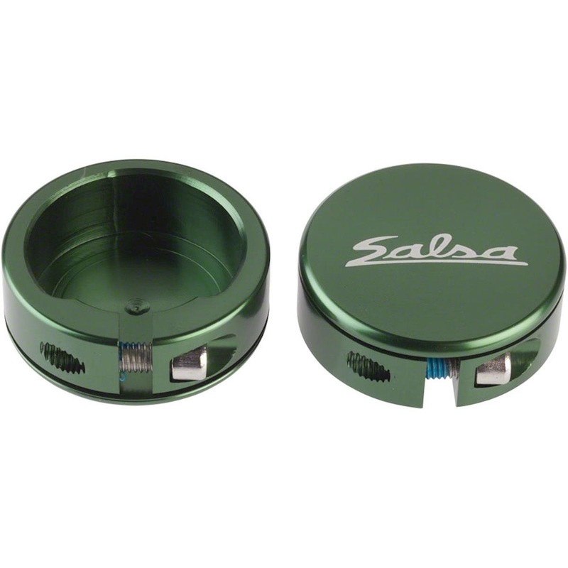 Salsa Lock-On Collars (Dark Green) (Closed-End) (Pair)