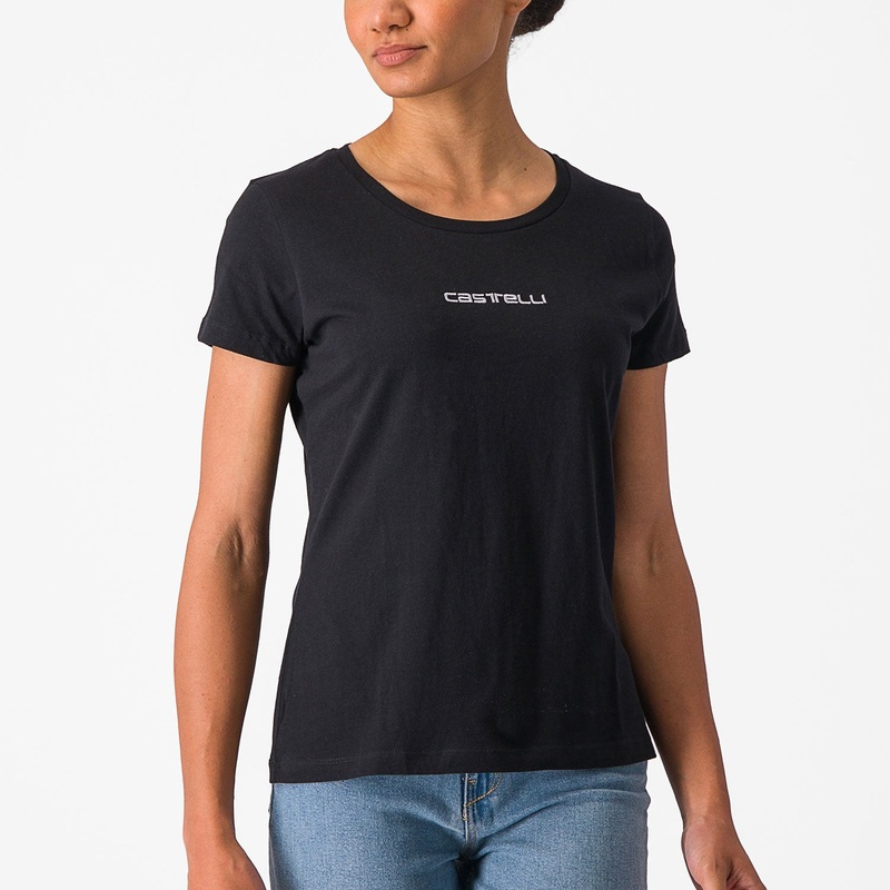 T-Shirt donna Castelli Classico – Nero