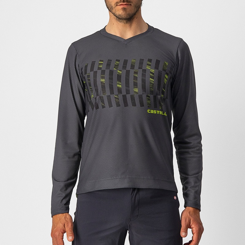 Maglia maniche lunghe Castelli Trail Tech Tee – Grigio