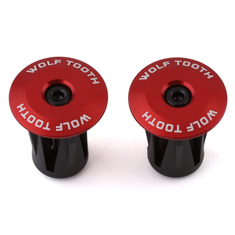 Wolf Tooth Components Alloy Bar End Plugs (Red)