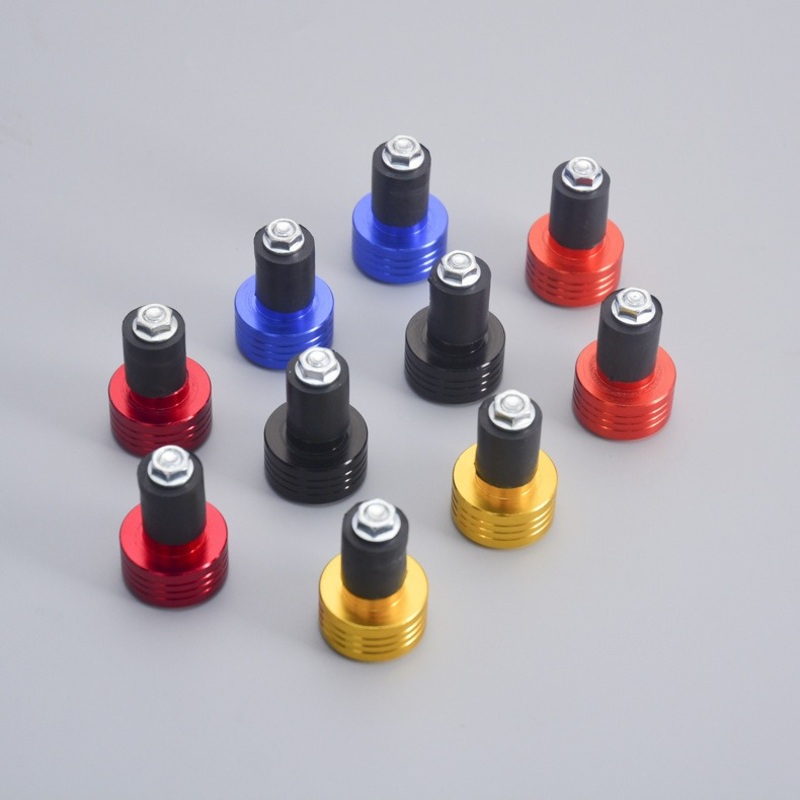 Universal Bike Handlebar End Caps  Stylish Dual-Color Aluminum Plugs for Cruiser/Sport Bikes (22-25mm)