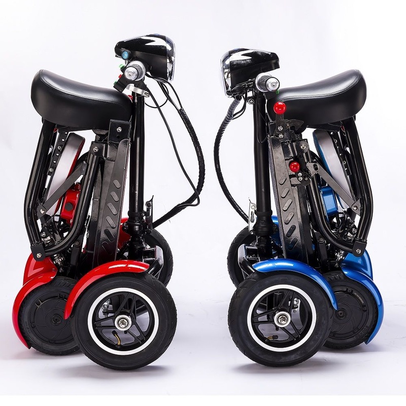 4 Wheel Dual Motor Mobility Folding Electric Scooter Bike for Adult