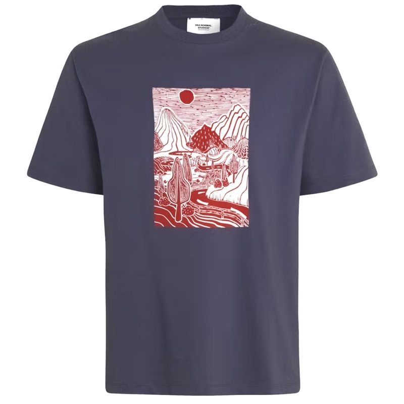 T-Shirt Pas Normal Studios Off-Race Graphic – Grigio