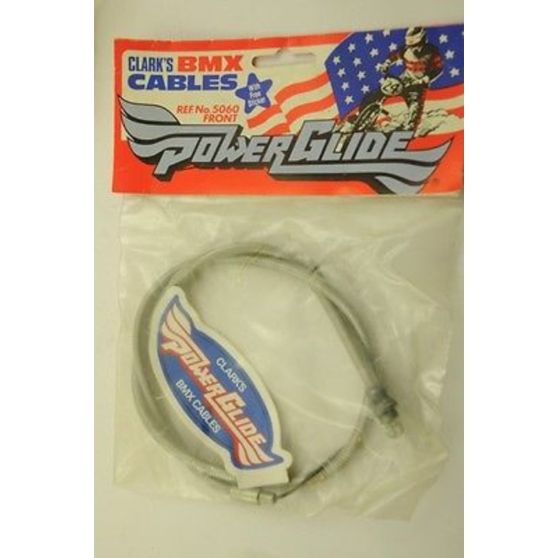 CLARKS POWER GLIDE 80s GREY FRONT BMX CABLE OLD SCHOOL BMX 80s MADE REF 5060