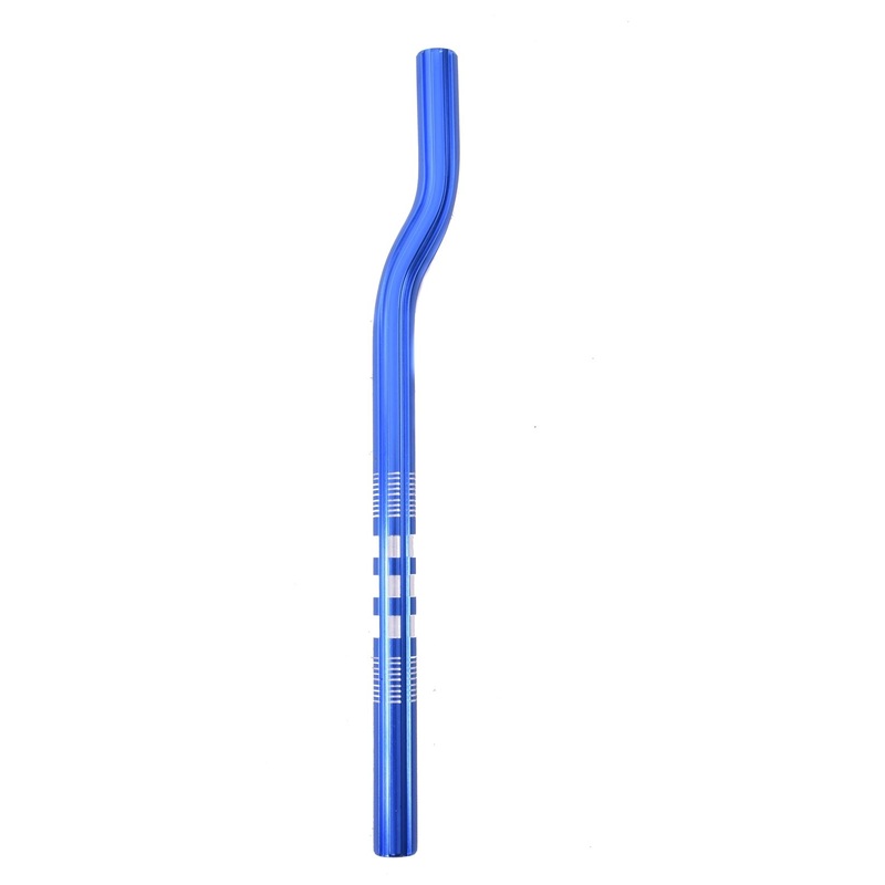 22.2mm BMX Snake Cranked Seat Post Alloy Fluted Saddle Stem New-Old School Blue