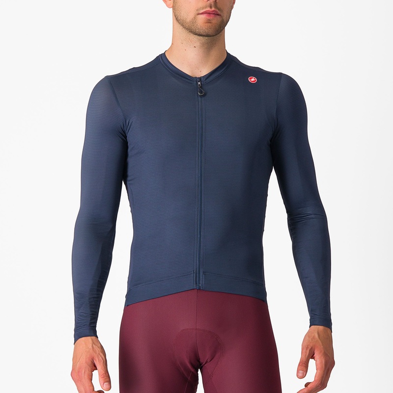 Maglia maniche lunghe Castelli Espresso – Blu