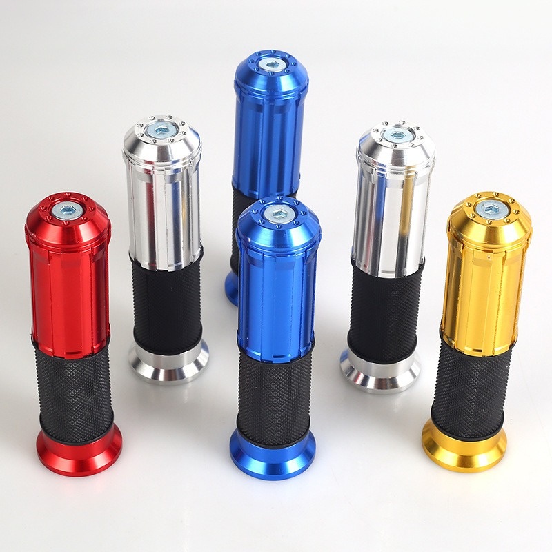 Universal CNC Alloy Motorcycle Handlebar Grips  Anti-Vibration Comfort Grip for Roadster/Dirt Bike