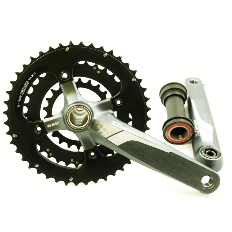SRAM X7 10 SPEED TRIPLE CHAINWHEEL CHAINSET 175mm PRESS FIT  BB 44-33-22 RRP