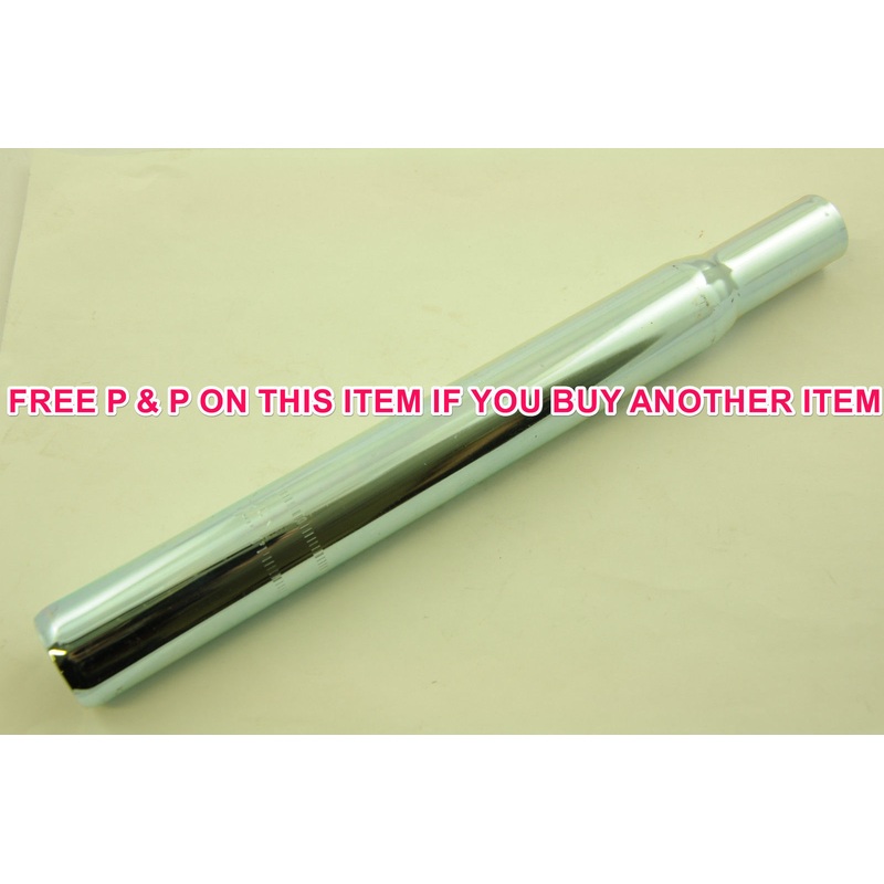 28.0mm STEEL SEAT POST 250mm (10) LONG SADDLE STEM RARE SIZE FOR RACERS MTB ETC