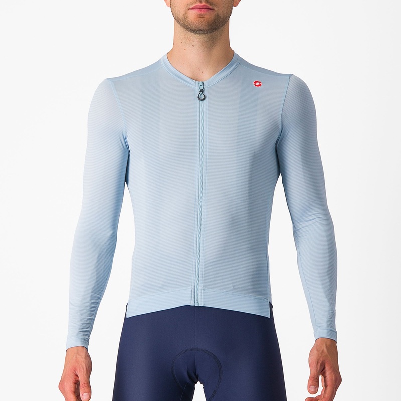 Maglia maniche lunghe Castelli Espresso – Azzurro