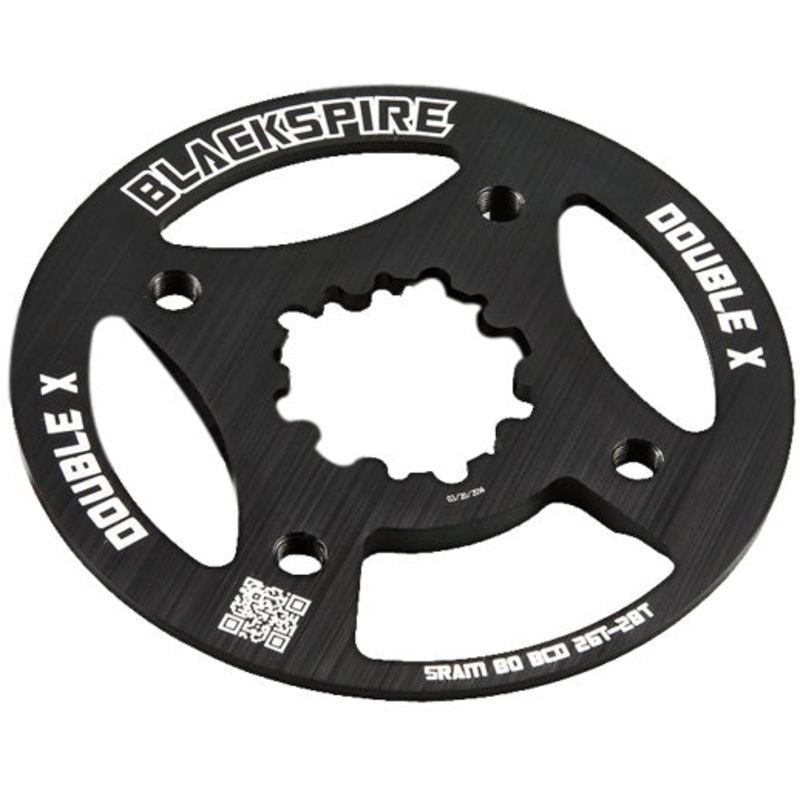 Blackspire DoubleX Spiderless Bash Ring 4 bolt, 80mm, 26-28T or 30-32T Black