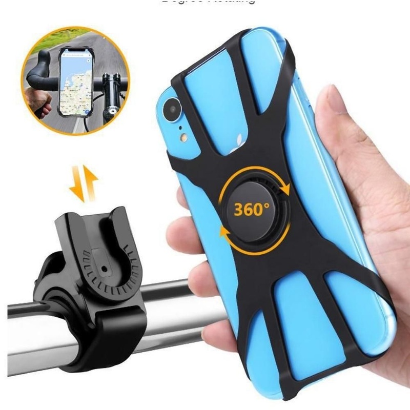 Silicone Mobile Phone Holders Stands Bike Cycling Bicycle Handlebar Mount Wbb20718