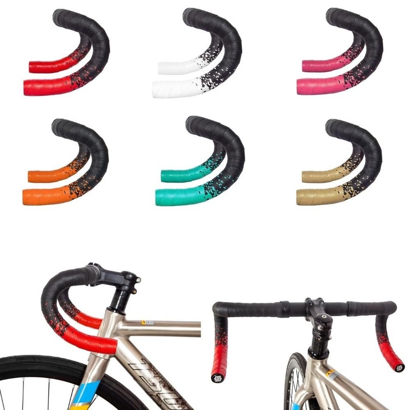 Two-Color Bicycle Handlebar Gradient Road Handlebar Belt Non-Slip Shock Absorption Dead Fly Belt Leather Breathable Handlebar Belt Wyz20579