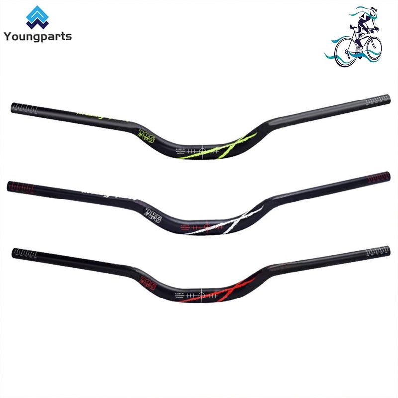 Youngparts Aluminum Alloy Mountain Bike Handlebar MTB Bicycle Long Butterfly Handle Bar Rise Handlebars