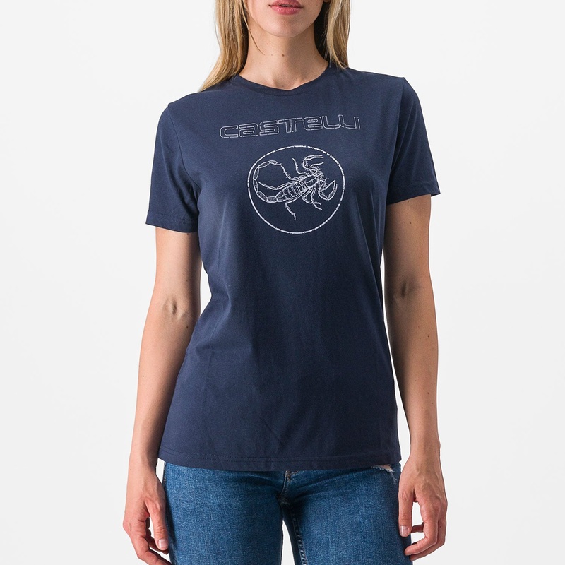 T-Shirt donna Castelli Pedalare – Blu
