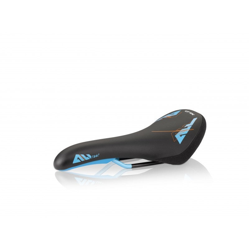 XLC ENDURO UNISEX ALL MOUNTAIN MTB CRO-MO RAIL SADDLE BLACK & BLUE OVER 50% OFF