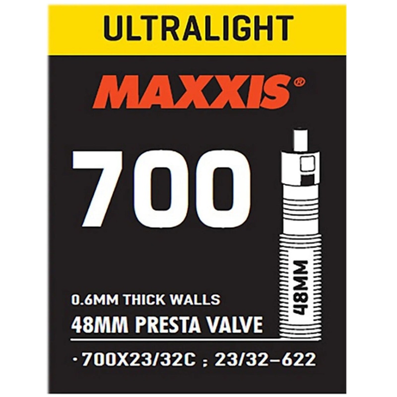 Camera d’aria Maxxis Ultralight 700×23/32 – Presta 48 mm