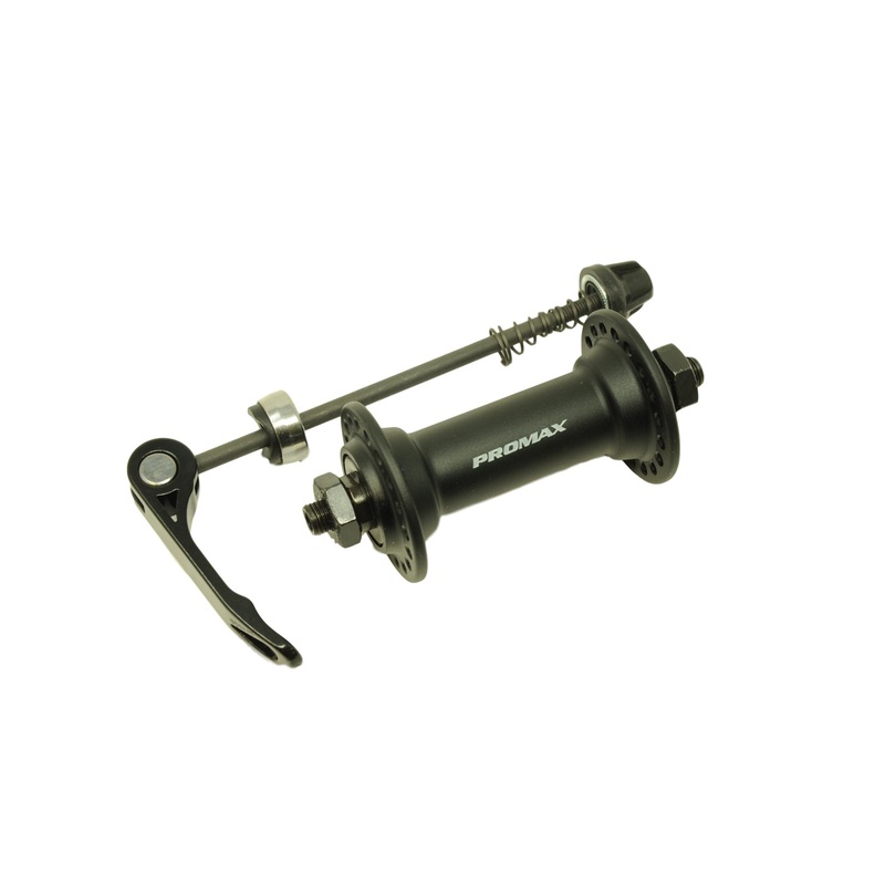 QUICK RELEASE BIKE FRONT WHEEL HUB PROMAX BLACK ALUMINIUM 36 SPOKE WITH SKEWER