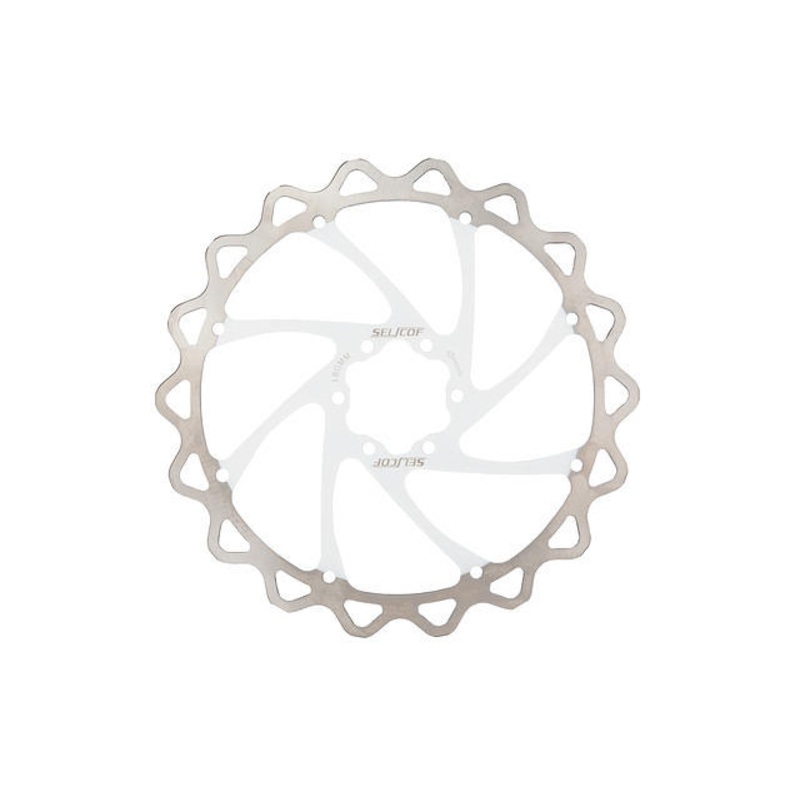 SELCOF DISC BRAKE ROTOR STAINLESS STEEL 203mm 6 BOLT FITTING SHIMANO, HOPE, AVID TEKTRO COMPATIBLE