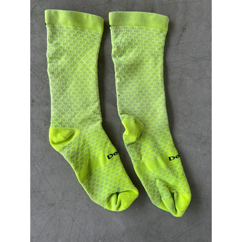 Bingoal | DeFeet Mont Ventoux Race Socks | Yellow | L | Rider-Issued Pro Team Kit