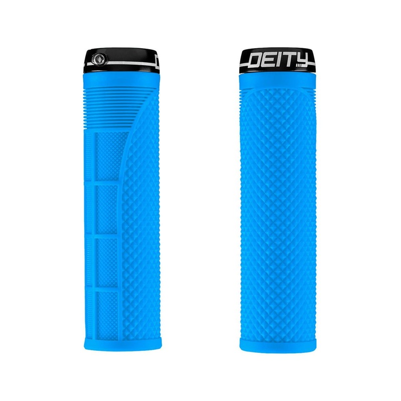 Deity Megattack Lock-On Grips (Blue) (140mm)