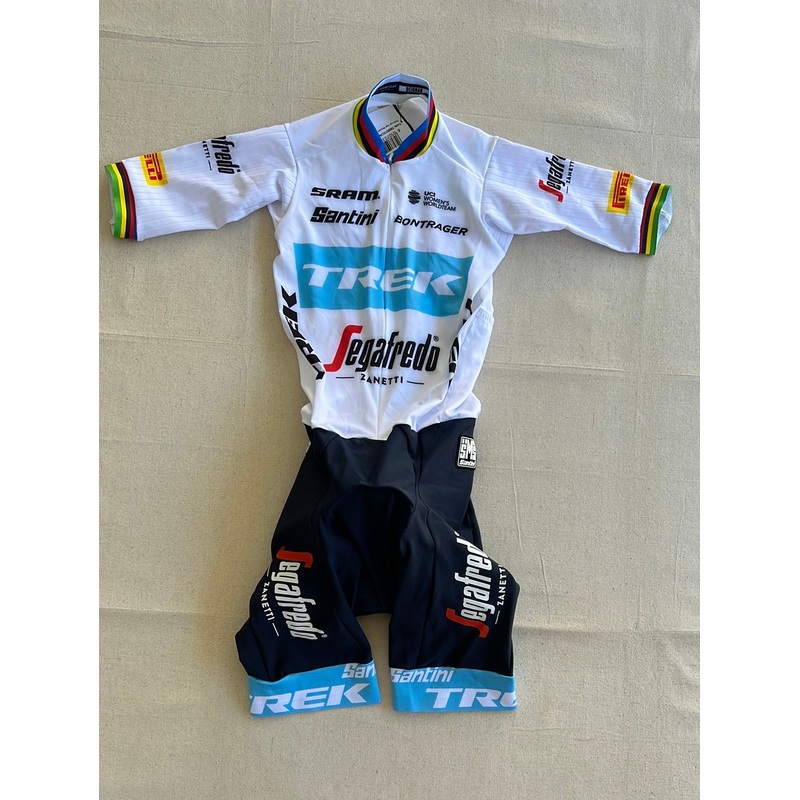 Women’s Aero Road Suit – World Champion Arm Bands | Santini | Trek Segafredo Women’s Team | Pro Cycling Kit