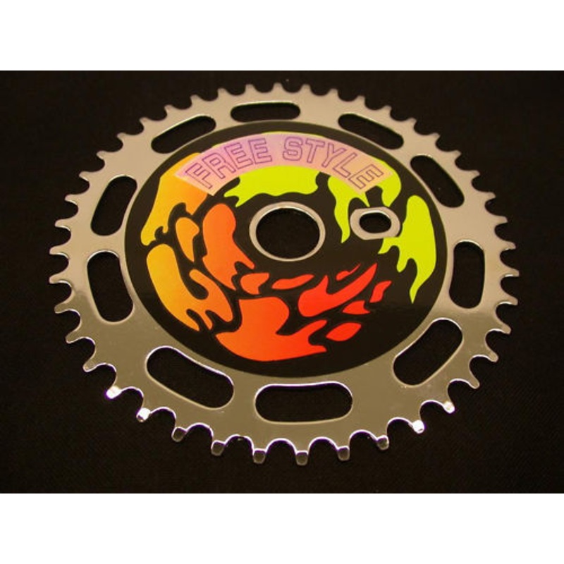 BMX 42 TEETH CHAINRING FOR ONE PIECE CRANK CHROME WITH REMOVABLE FREESTYLE STI