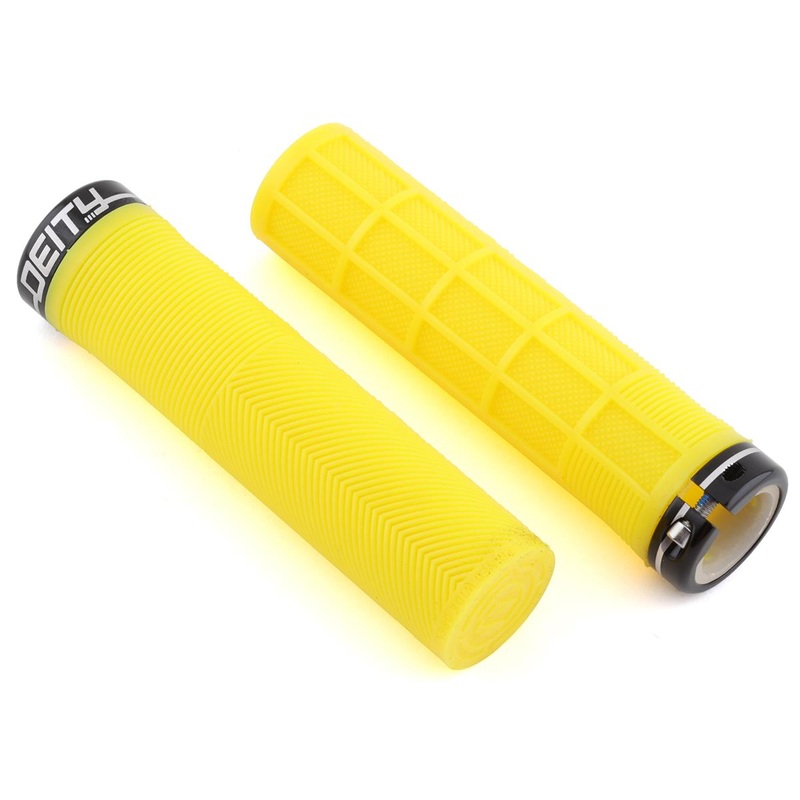 Deity Knuckleduster Lock-On Grips (Yellow) (132mm)