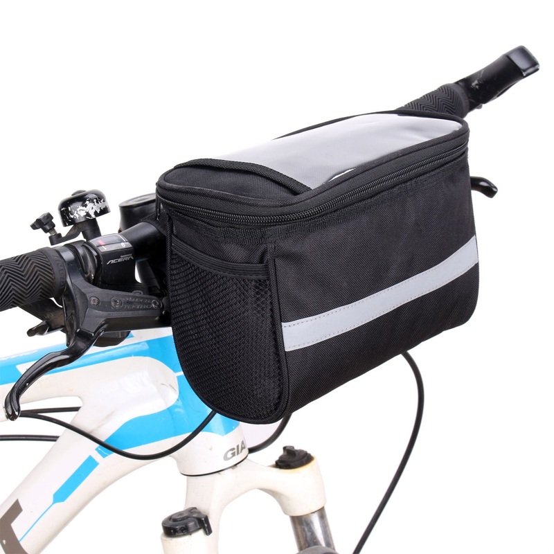 Reusable Oxford Outdoor Insulated Bike Handlebars Hanging Travel Cooler Lunch Storage Bag