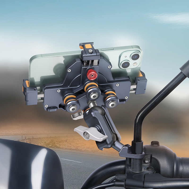 360 Degree Adjustable Motorcycle Accessories Phone Mount Anti-Shake Bike Mobile Phone Holder
